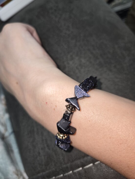 Hand Crafted Jewelry - Blue Sandstone Crystal — Handmade Star Bead Bracelet | Spiritual Jewelry 382
